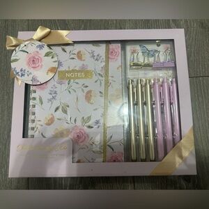 Elegant Floral Notebook and Pen Set